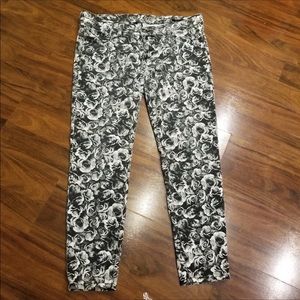 Rose Print Skinny Jeans